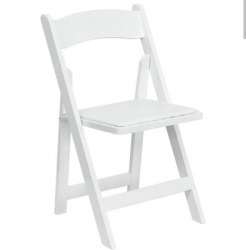 white resin folding chairs